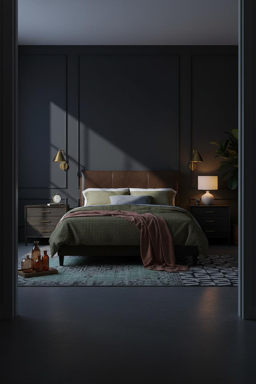 Romantic Goth Bedroom Dark Moody Design