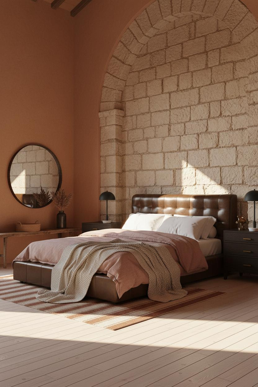 Romantic Goth Bedroom Stone Archway