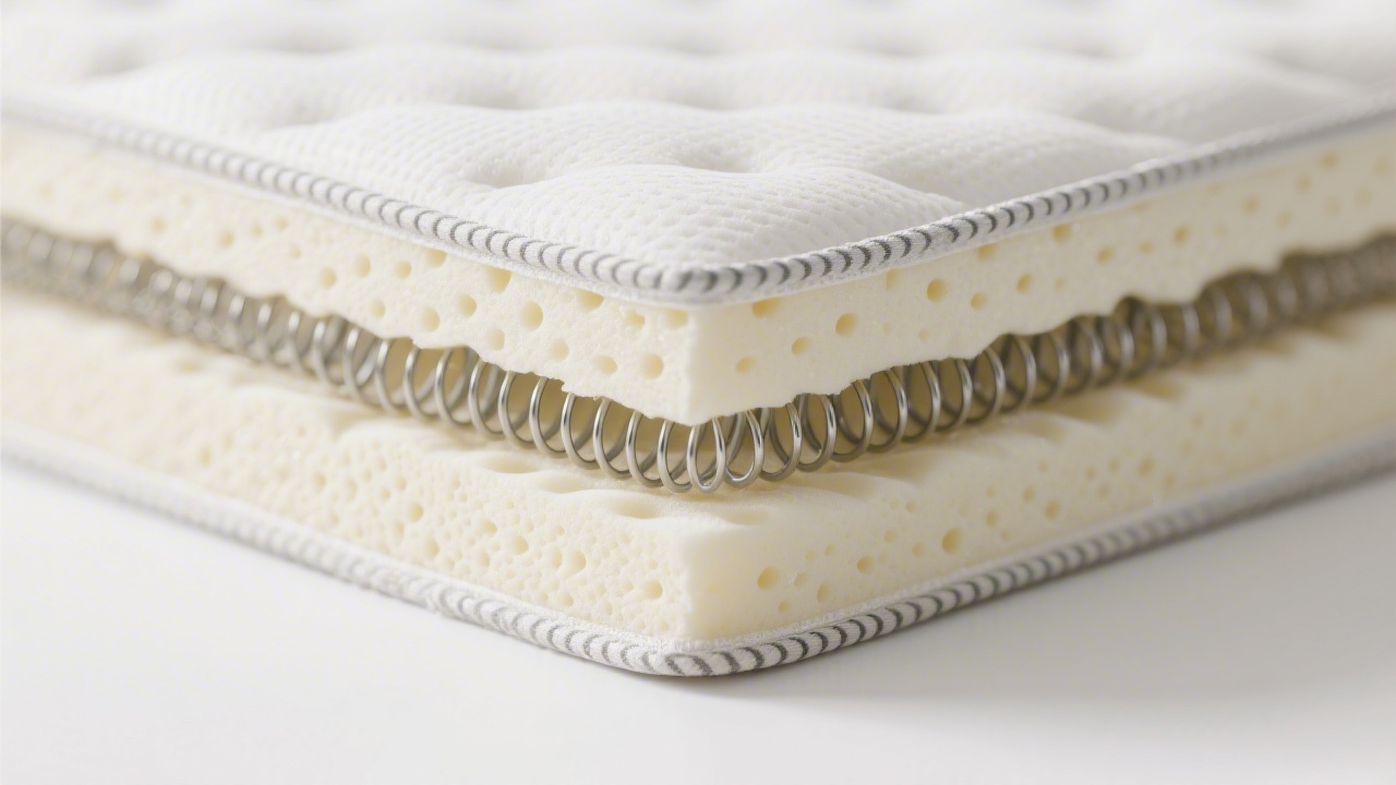 Saatva Latex Hybrid cross-section showing Talalay latex and pocketed coils