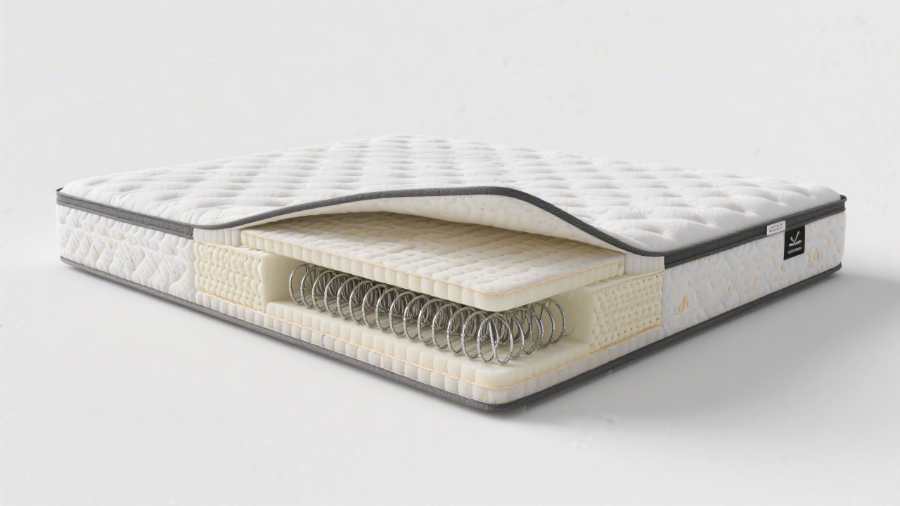 Saatva RX mattress cross-section showing lumbar support zones