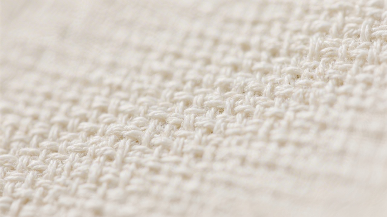 Macro close-up of fine woven cotton fabric thread pattern