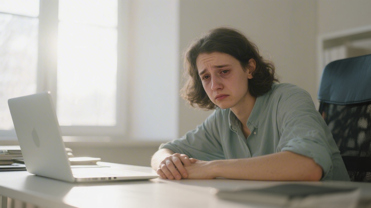 Person showing sleep apnea symptoms with excessive daytime sleepiness