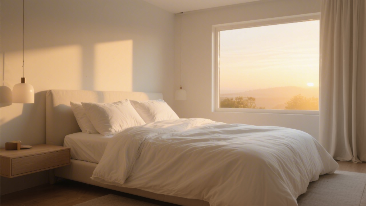 Premium bedroom setup promoting sleep quality and life satisfaction