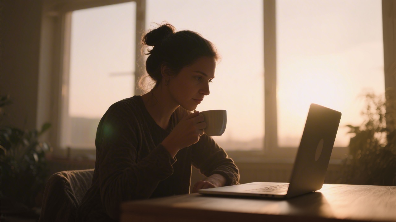 Person drinking coffee late in day, unintentionally sabotaging sleep