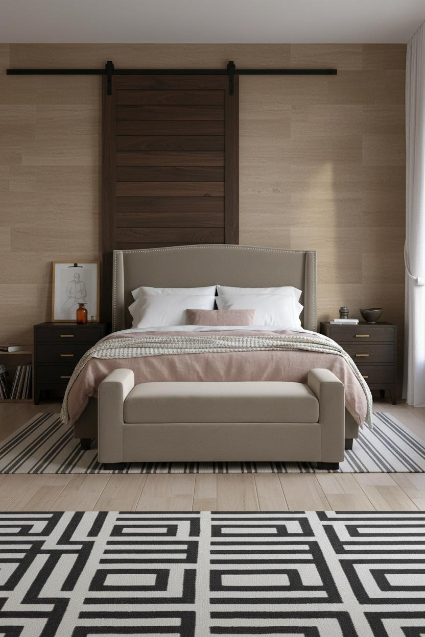 Studio Apartment Design Barn Door Layout