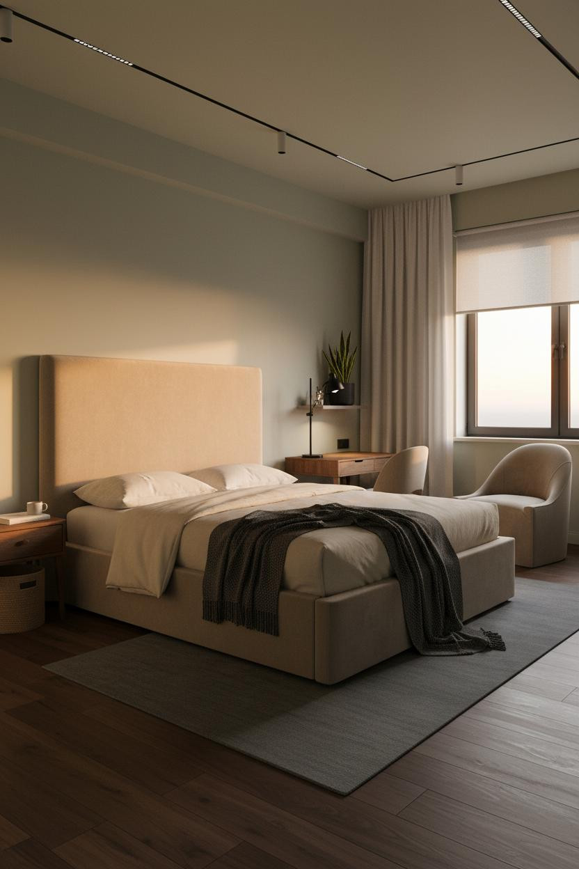 Studio Apartment Design Japandi Bedroom Layout