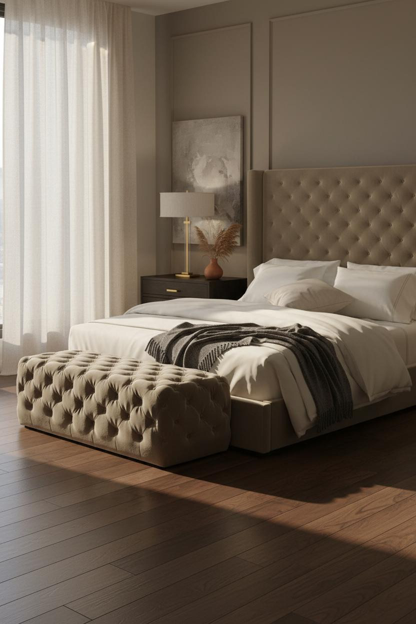 Taupe Grey Bedroom Neutral Curtains