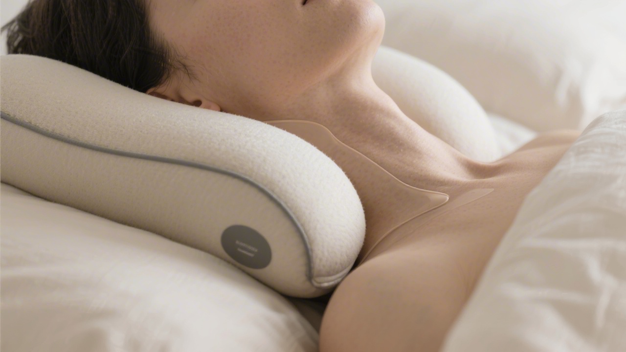 Correct pillow height for neck alignment and text neck recovery during sleep