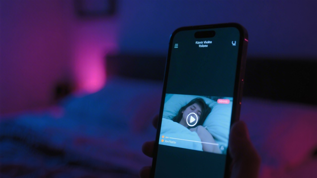 TikTok short-form video on smartphone at night disrupting sleep