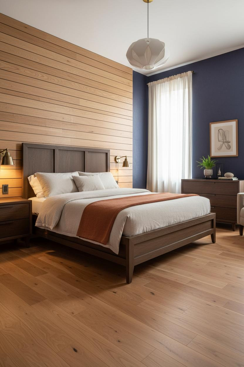 Timeless Bedroom Oak Headwall Elegant