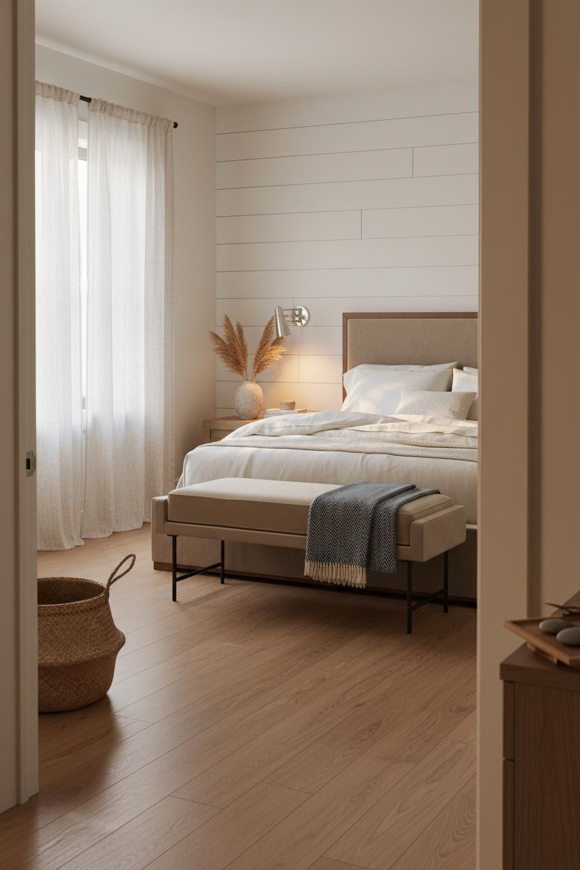 Timeless Bedroom Scandi Shiplap Accent