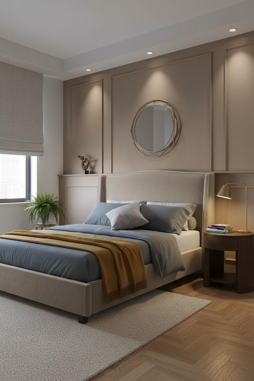 Tiny Guest Bedroom Accent Wall Layout