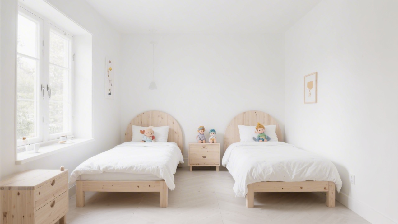 Twin mattress in a children's bedroom showing size and room fit