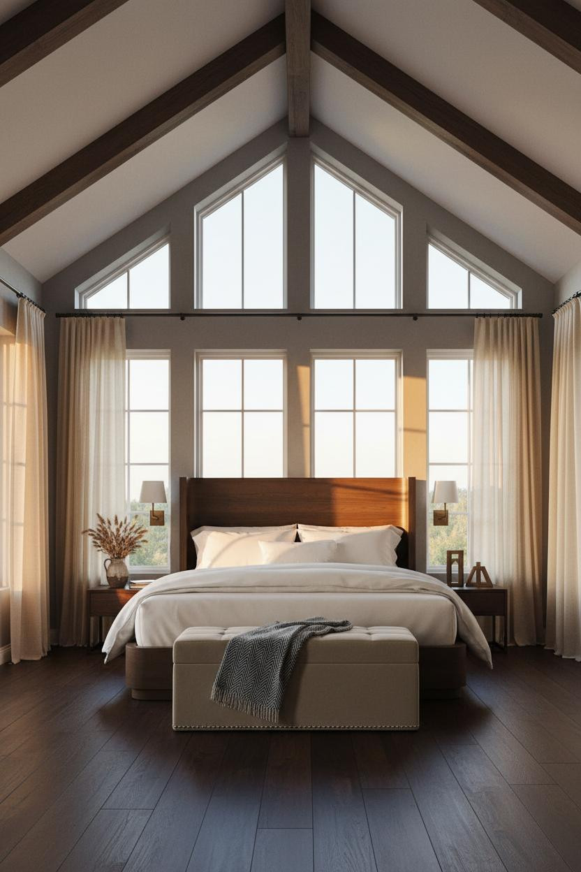 Vaulted Ceiling Bedroom Master Suite Cathedral