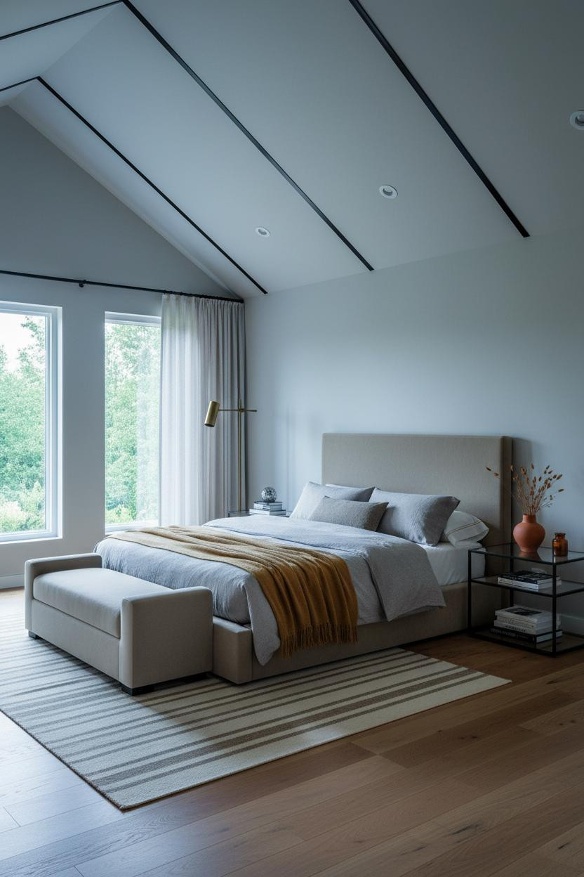 Vaulted Ceiling Bedroom Master Suite Pitched