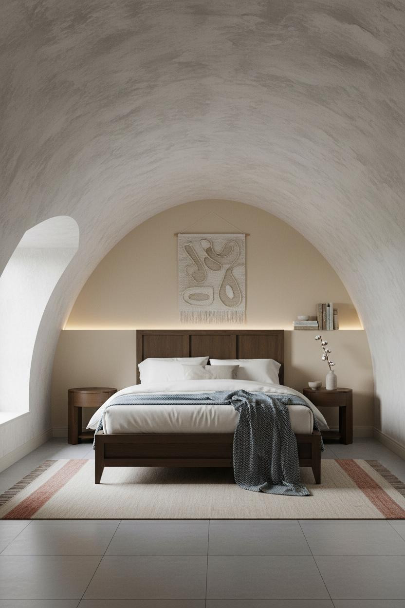 Warm Neutral Attic Bedroom Beige Cream