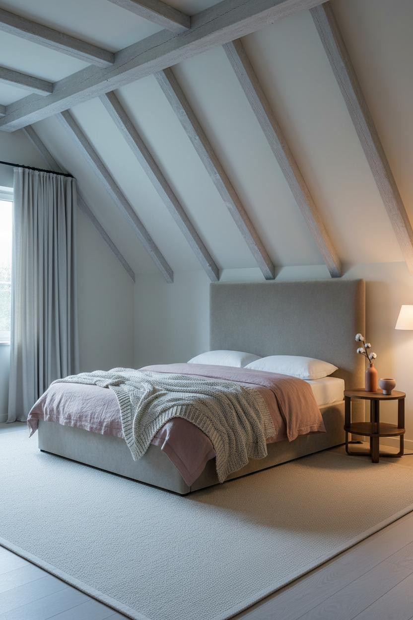 Warm Neutral Attic Bedroom Cream Beige
