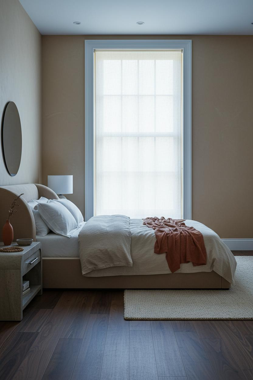 Warm Neutral Bedroom Attic Cream Linen