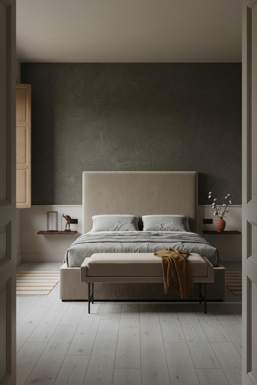 Antique Farmhouse Bedroom Vintage Plaster Walls