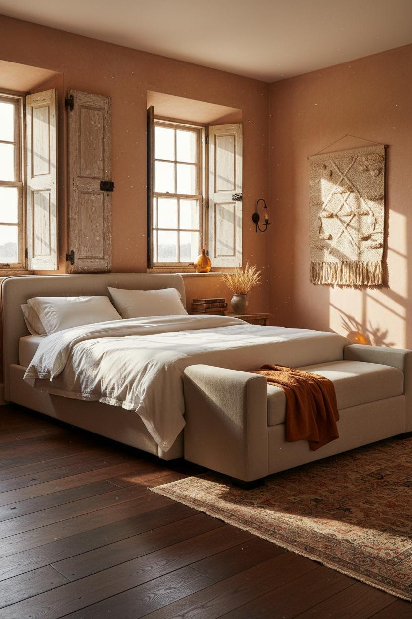 Antique Farmhouse Bedroom Vintage Shutters