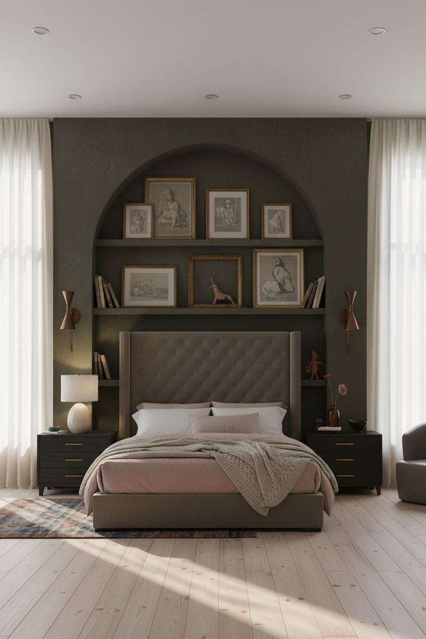 Artsy Bedroom Vintage Eclectic Alcove