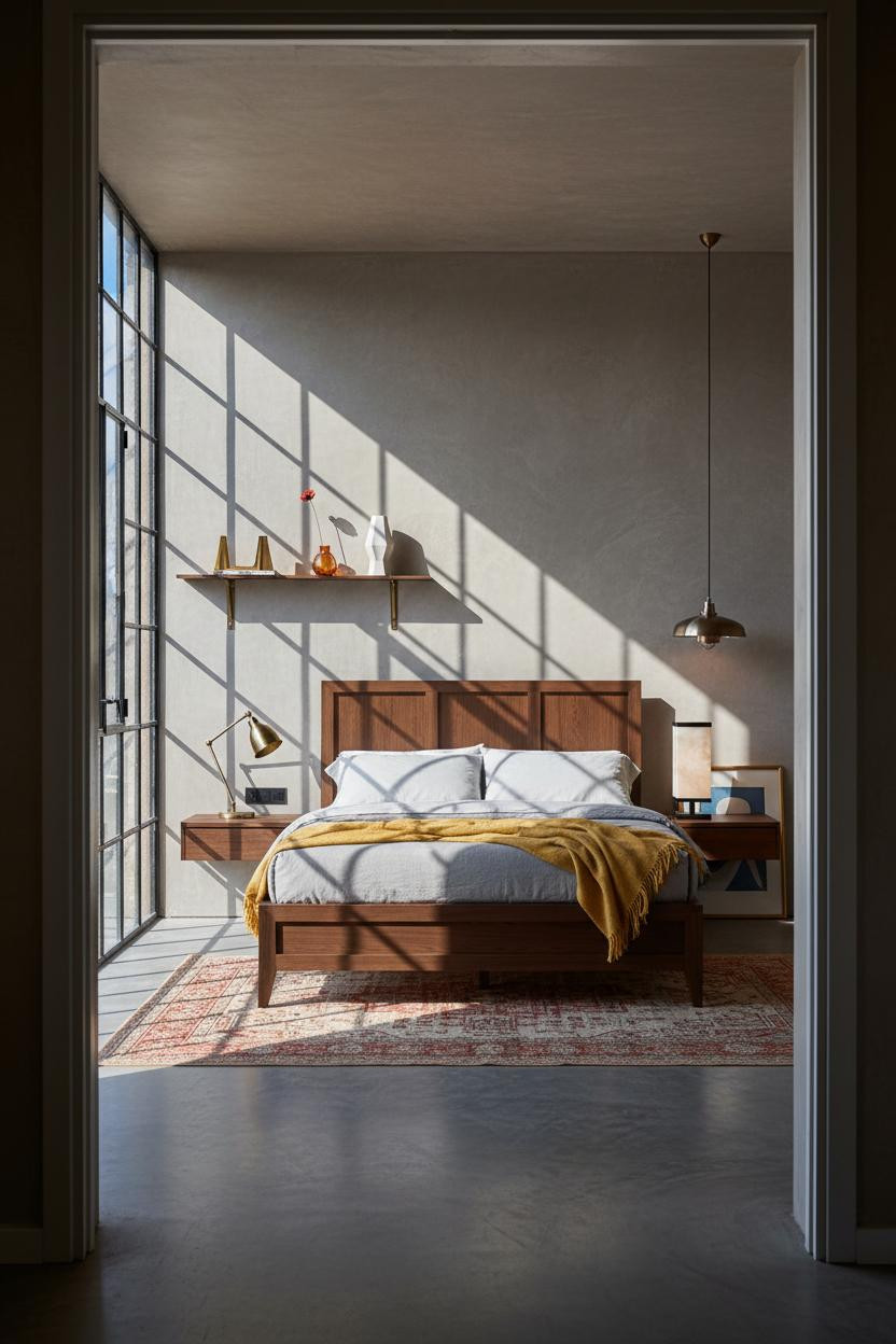 Artsy Bedroom Vintage Industrial Crittall Window