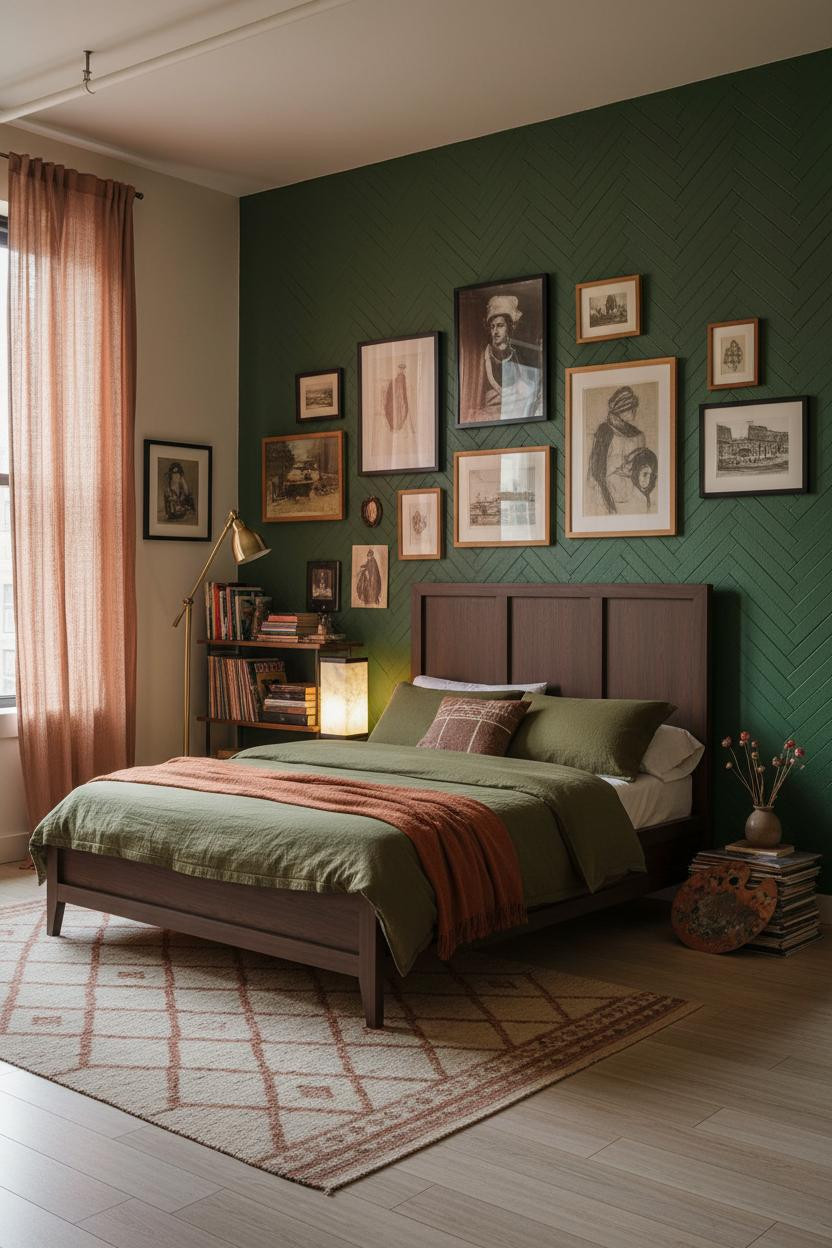 Artsy Bedroom Vintage Mixed Media Wall Art