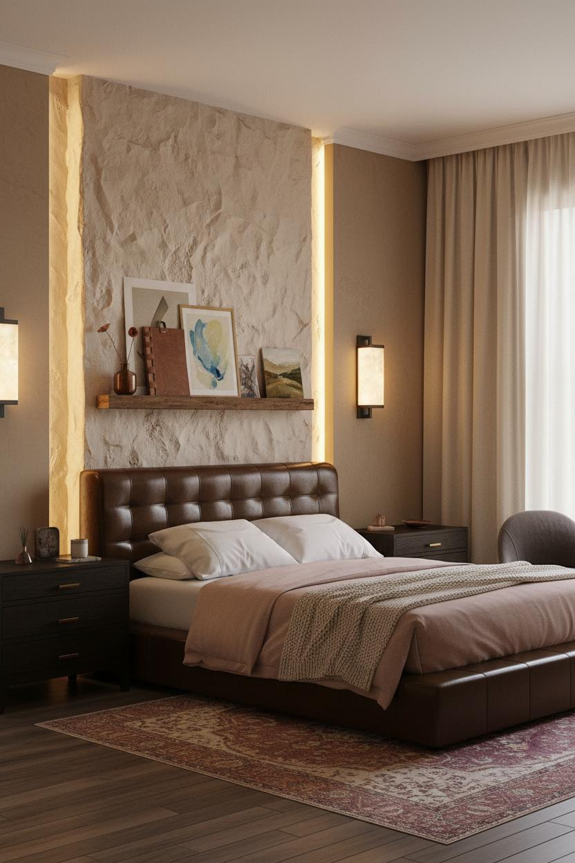 Artsy Bedroom Vintage Plaster Eclectic Decor