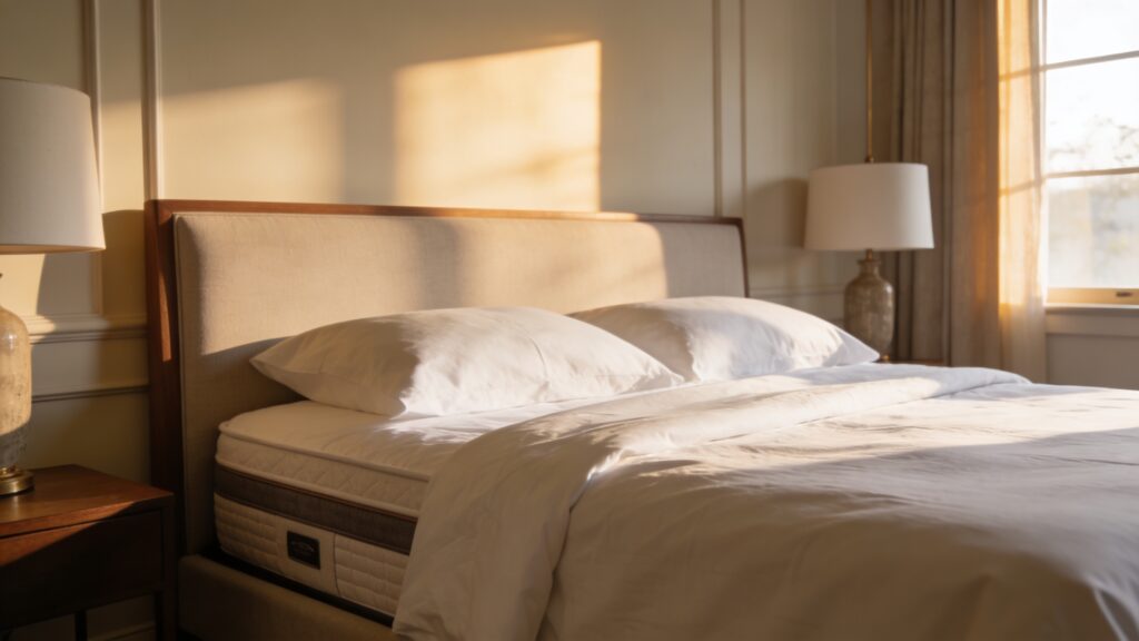 Best Humidity Level for Sleeping 2026: 40-50% Explained (MattressNut Sleep Lab editorial photo)