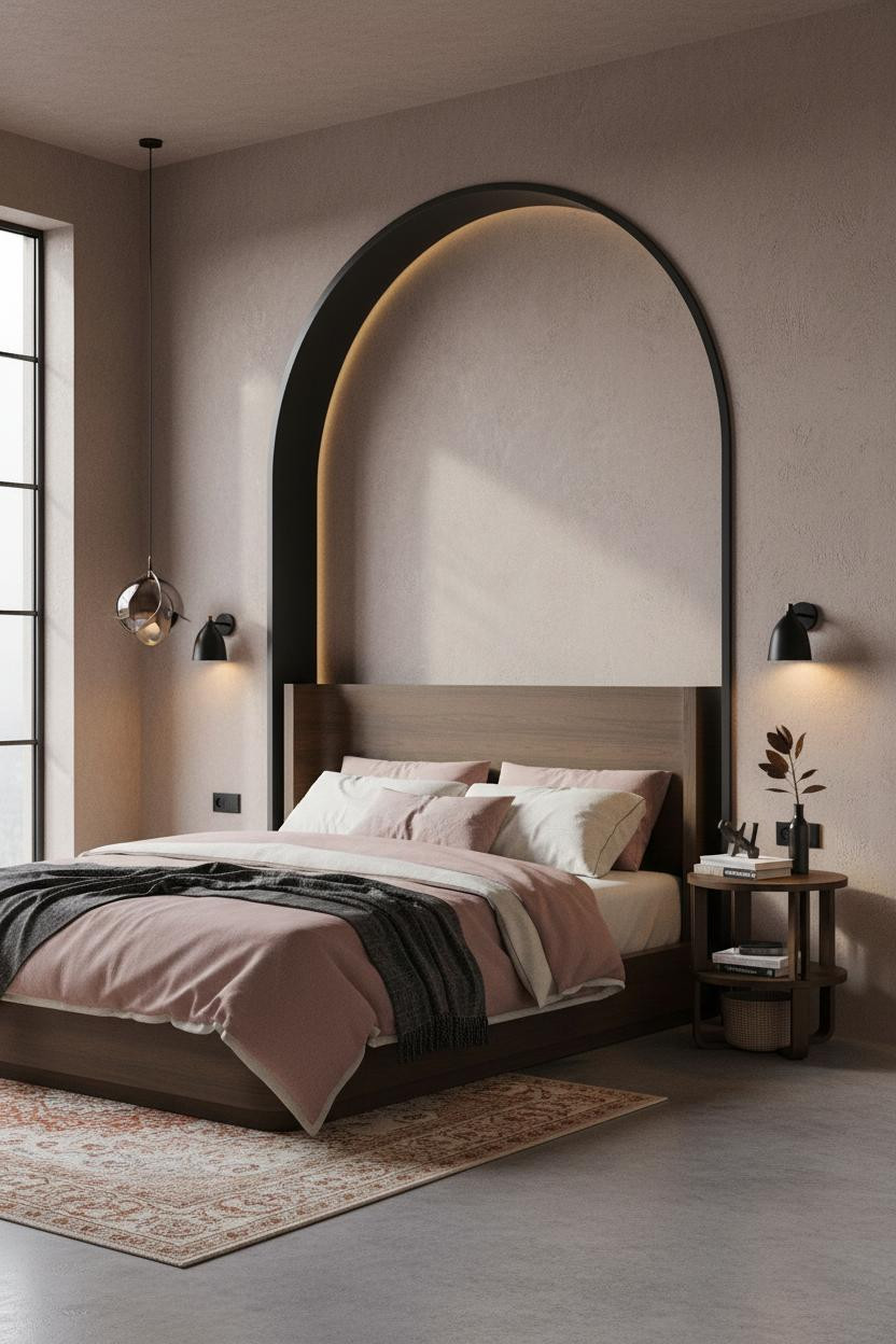 Black Oak Bedroom Rustic Modern Design