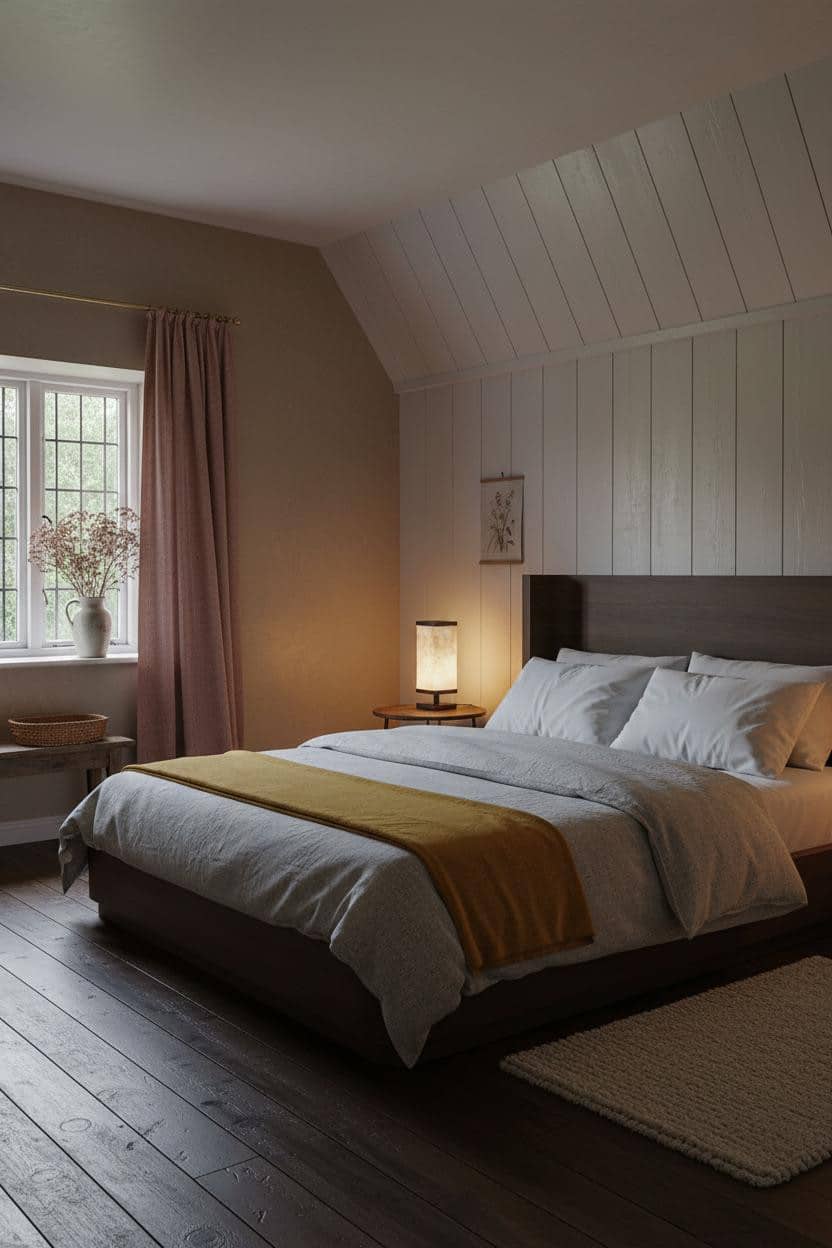 Cosy Cottage Bedroom Lamplight