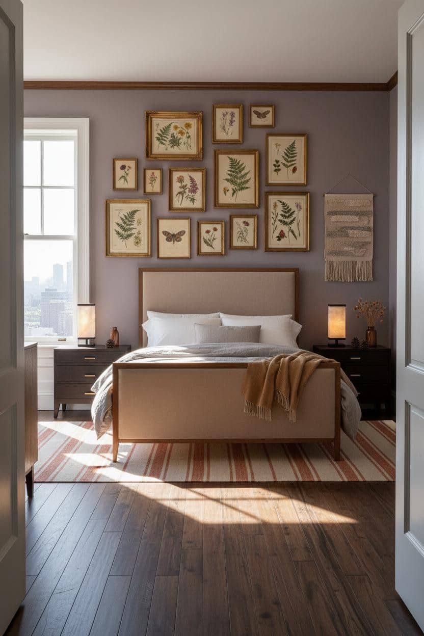 Cottagecore Bedroom Botanical Gallery Wall