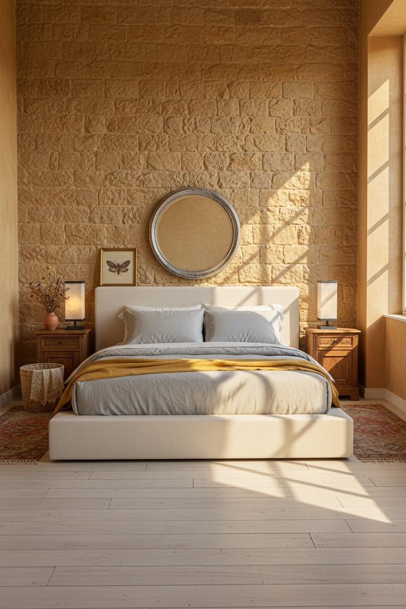 Cottagecore Bedroom Stone Accent Vintage Lamps