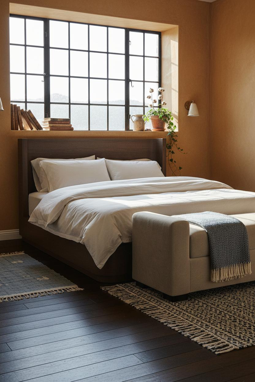 Country Bedroom Farmhouse Crittall Windows Morning Light