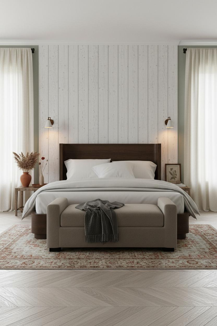 Country Bedroom Farmhouse Ideas Provencal Board And Batten Sage
