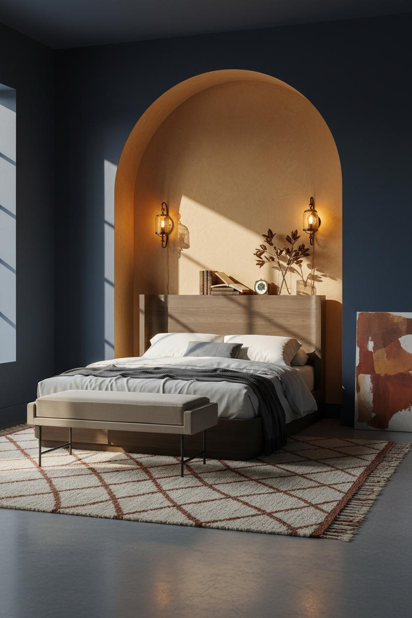 Cozy Eclectic Bedroom Vintage Alcove