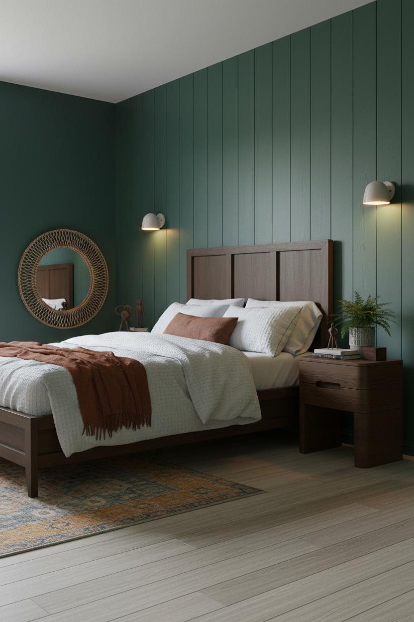 Cozy Eclectic Bedroom Vintage MCM Design