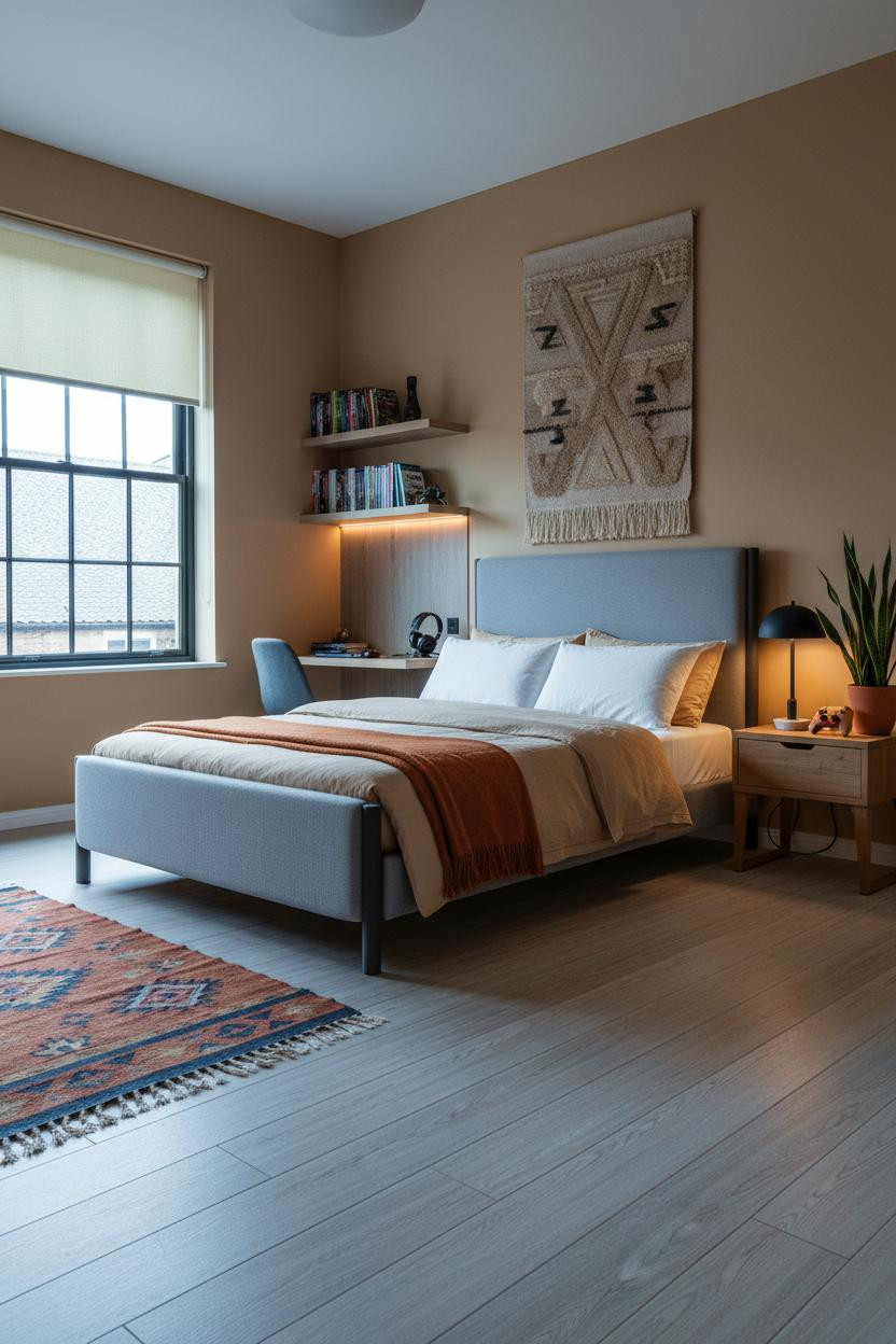 Cozy Gamer Bedroom Industrial Window Aesthetic