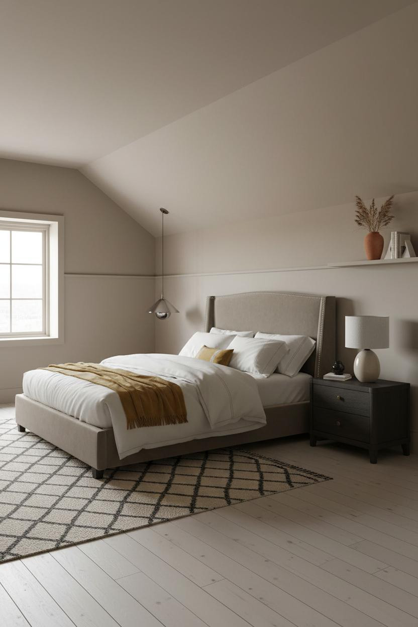 Cozy Minimalist Attic Bedroom Nordic