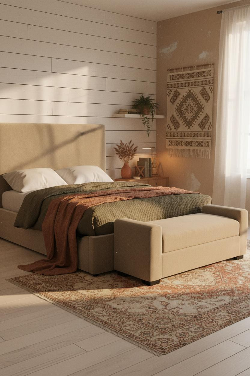 Cozy Vintage Bedroom Shiplap Cottagecore