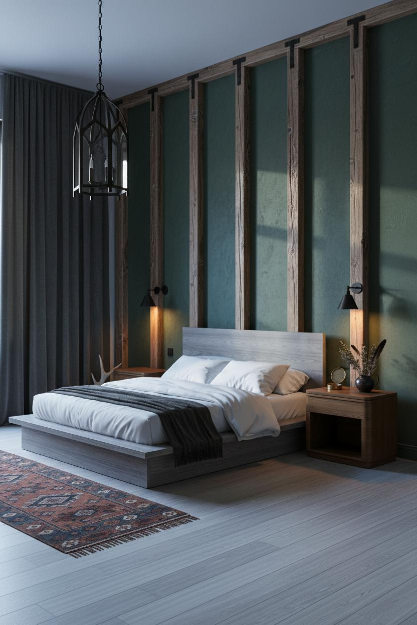 Dark Western Bedroom Gothic Timber Frame