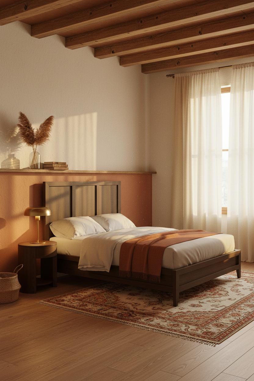 Earthy Vintage Bedroom Tuscan Warm Aesthetic