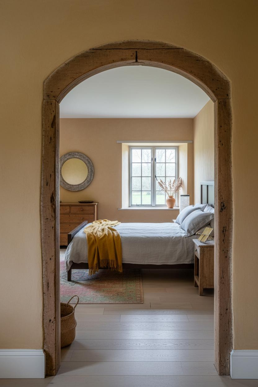 English Cottage Bedroom Doorway Vintage Interiors