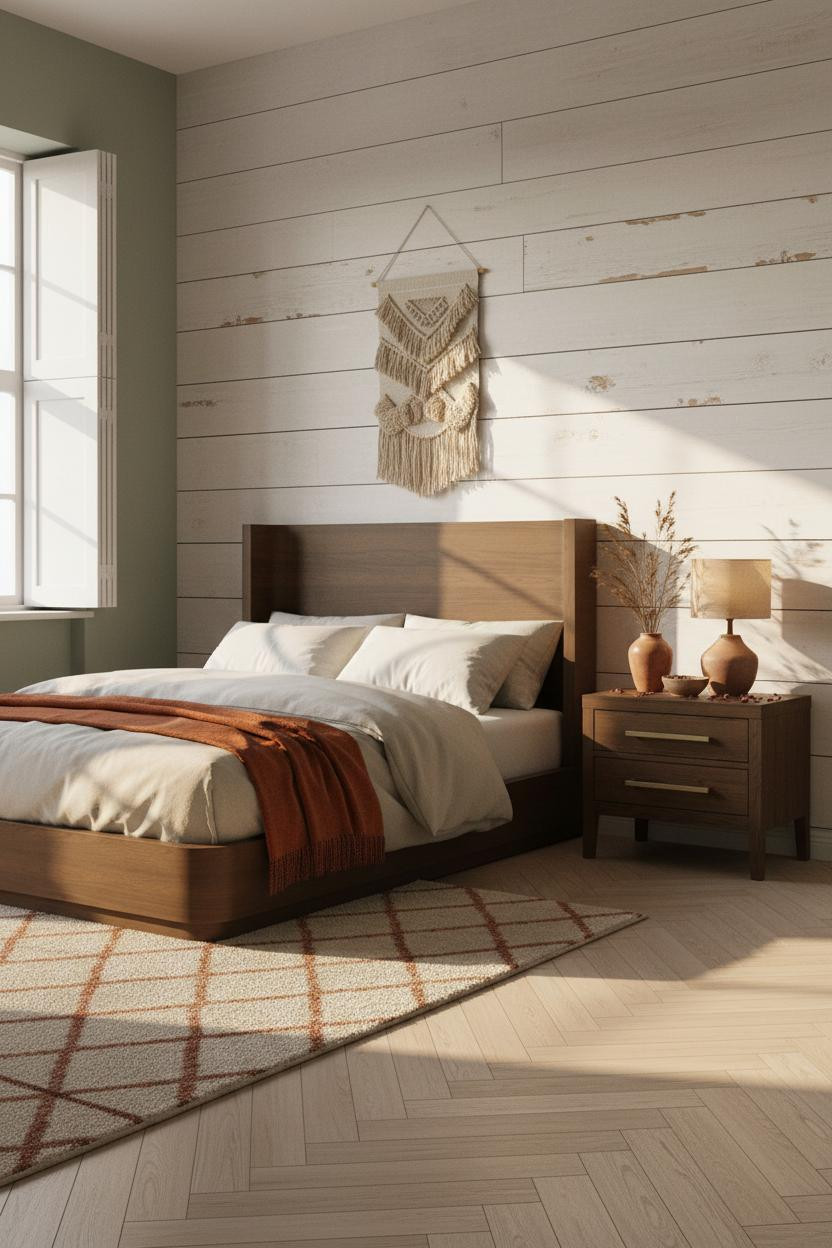 European Farmhouse Bedroom French Country Shiplap