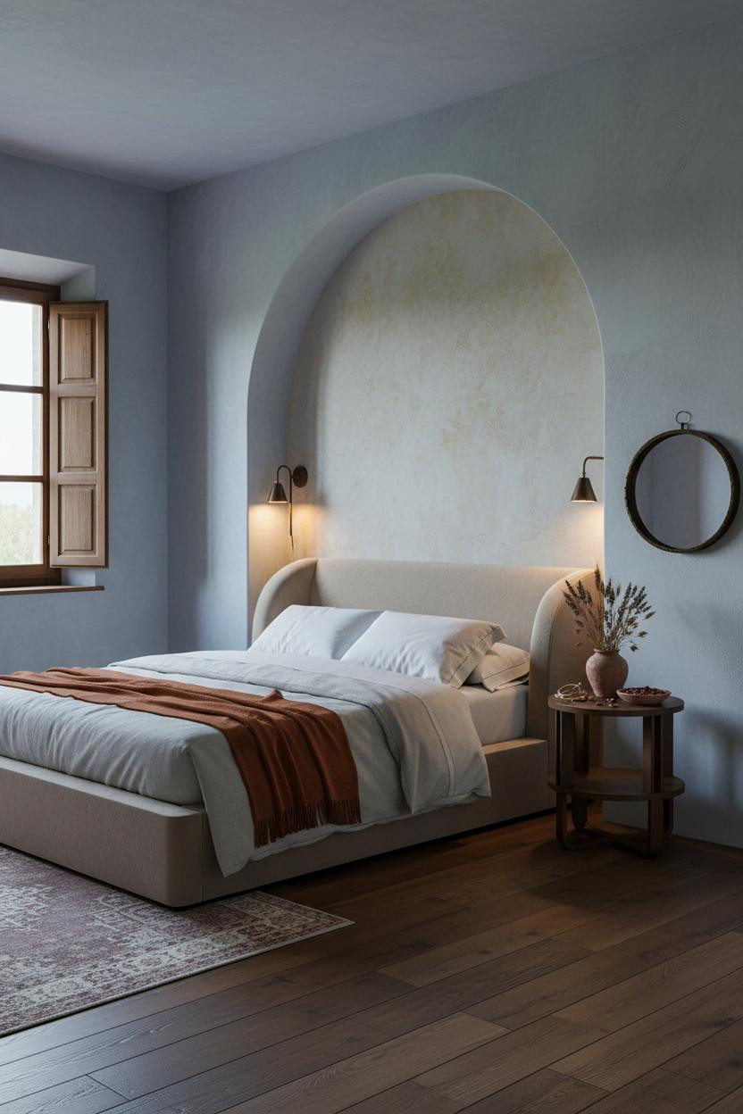 European Farmhouse Bedroom Tuscan Alcove