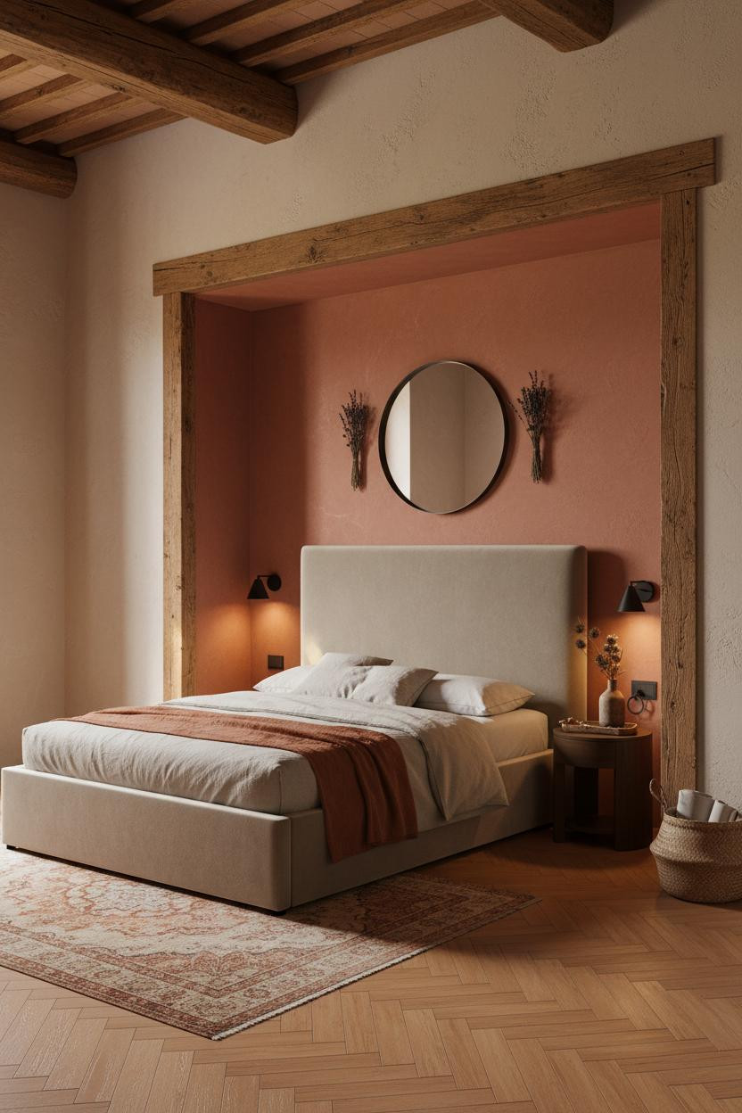 Farmhouse Chic Bedroom Terracotta Rustic