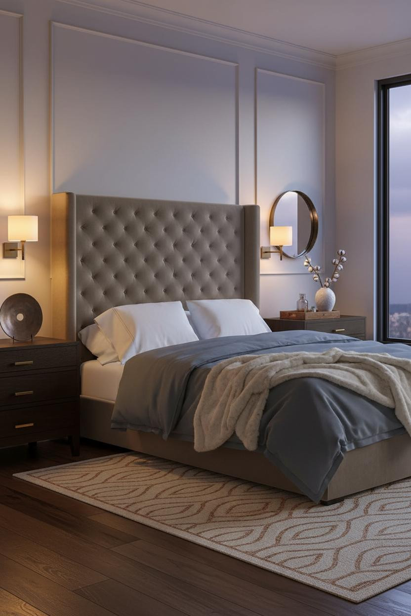 French Bedroom Boiserie Paneling Parisian