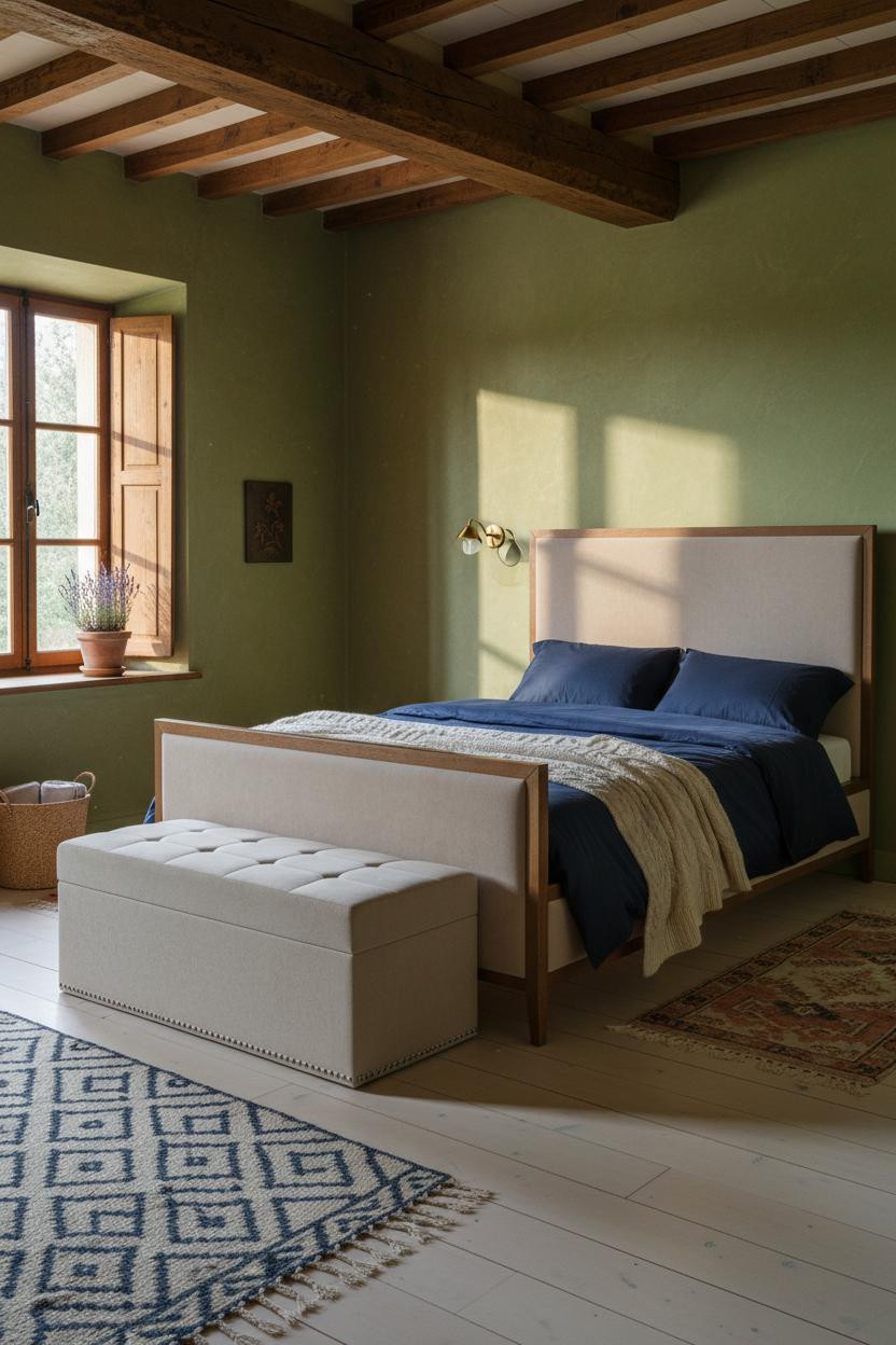 French Countryside Bedroom Provence Exposed Beams