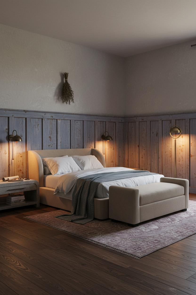 French Countryside Bedroom Provence Wainscoting