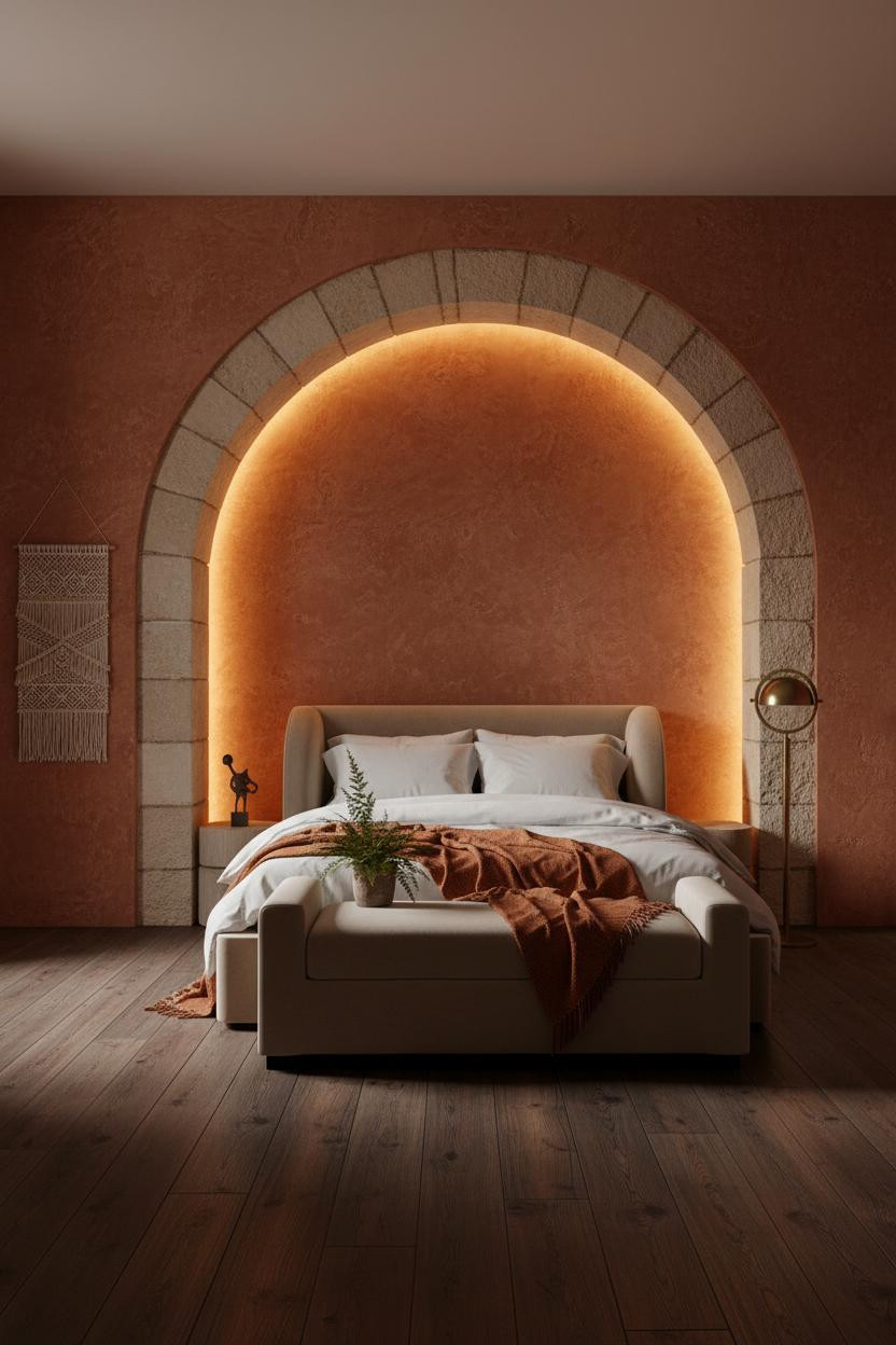French Countryside Bedroom Stone Alcove Provence
